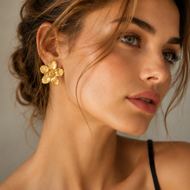 Golden Blossom Earrings
