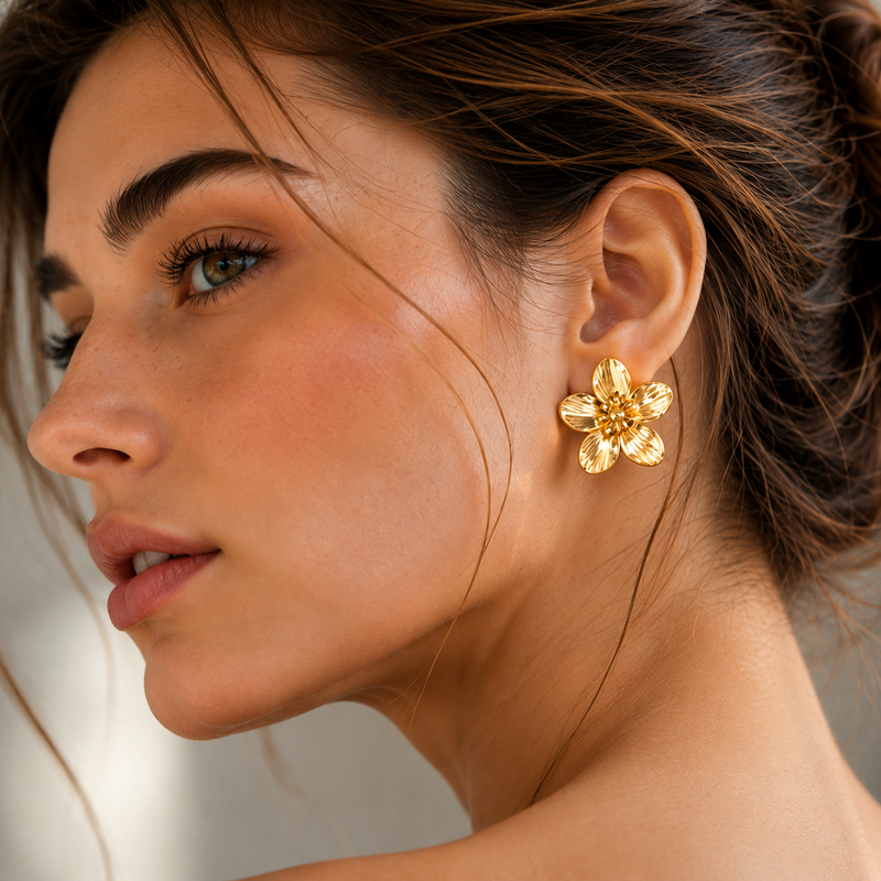 Golden Blossom Earrings