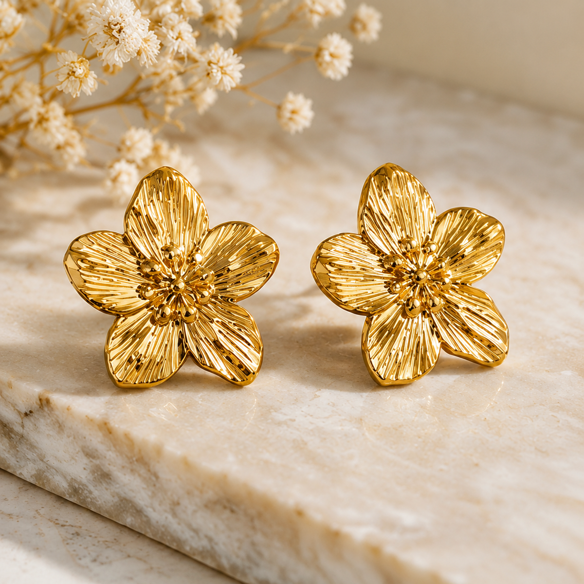 Golden Blossom Earrings