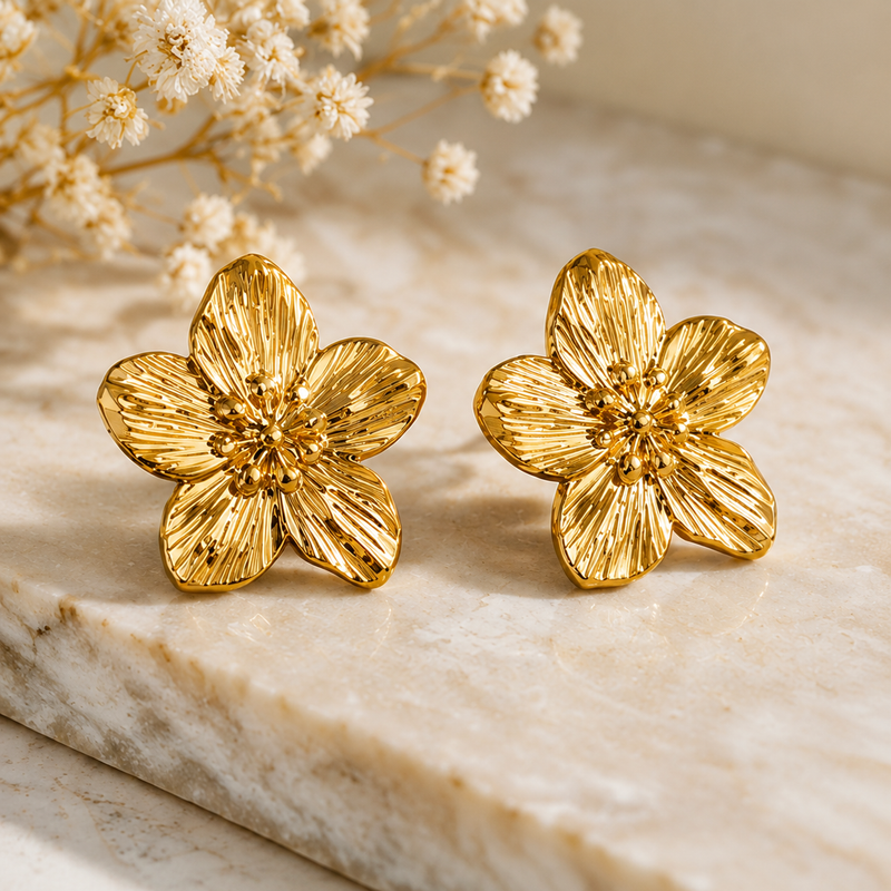 Golden Blossom Earrings