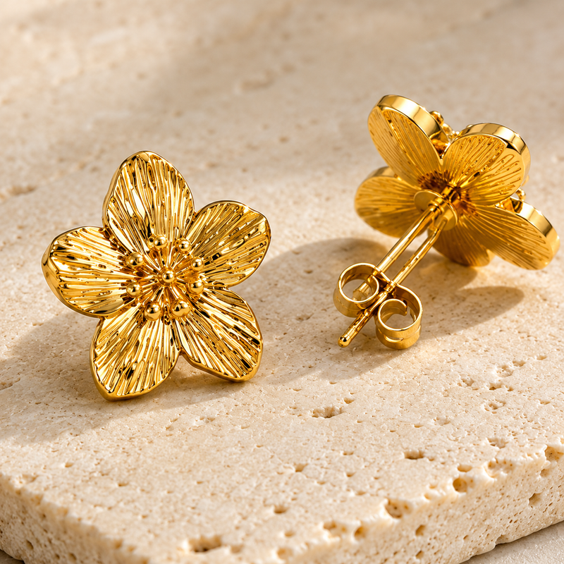 Golden Blossom Earrings