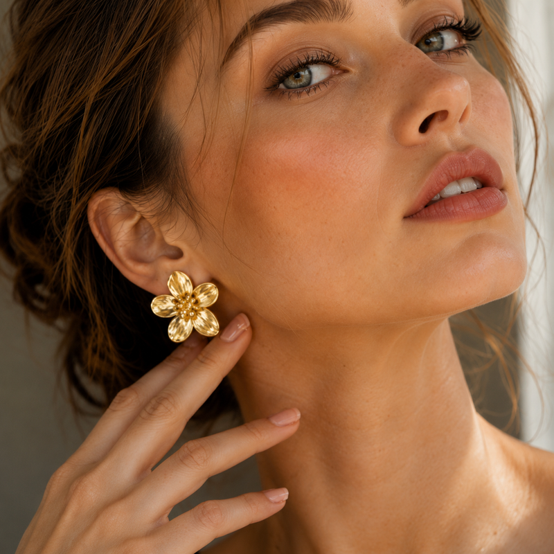 Golden Blossom Earrings
