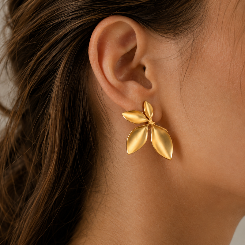Golden Leaf Earrings