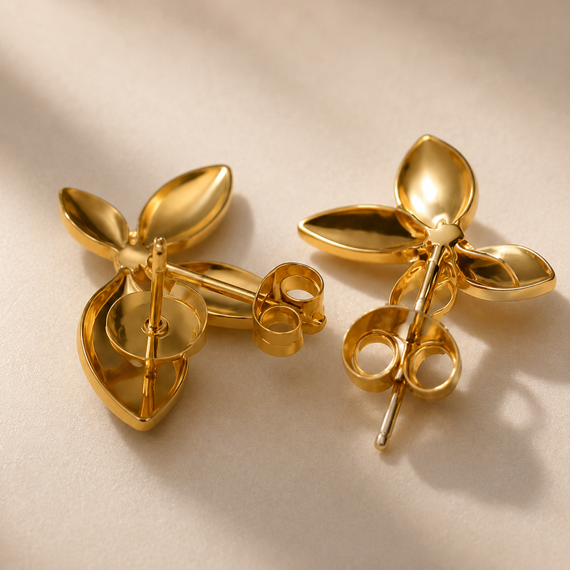 Golden Leaf Earrings