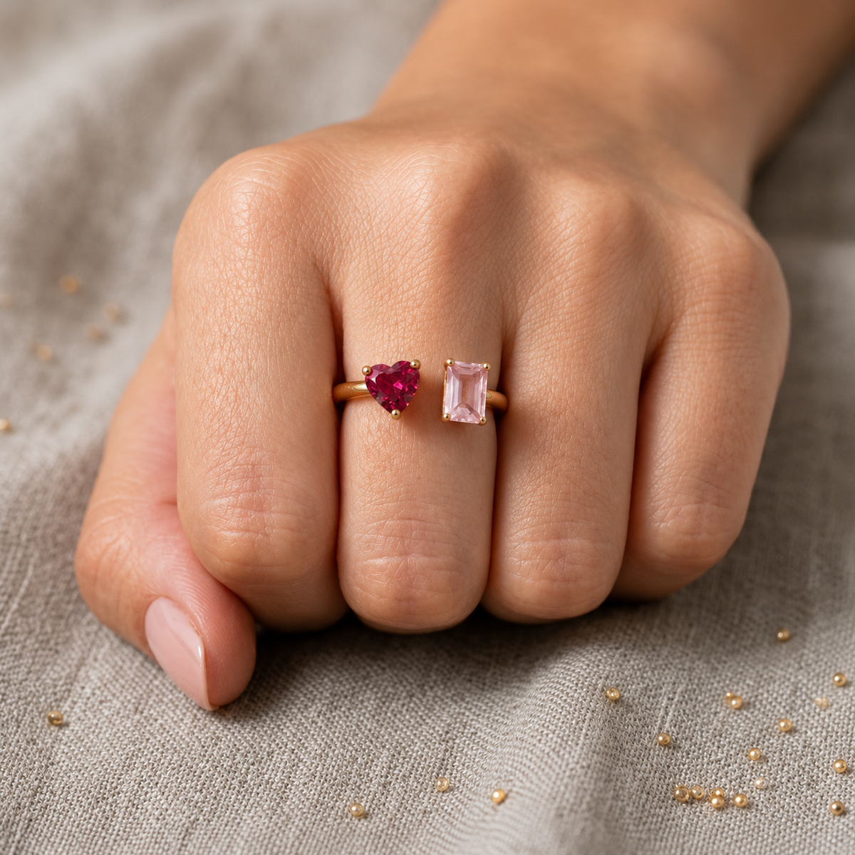 Pink Heart Ring
