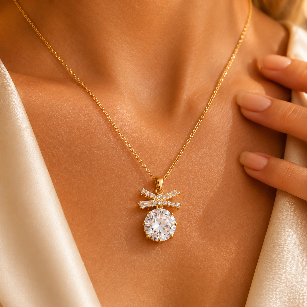Luxury Bow Crystal Jewelry Set