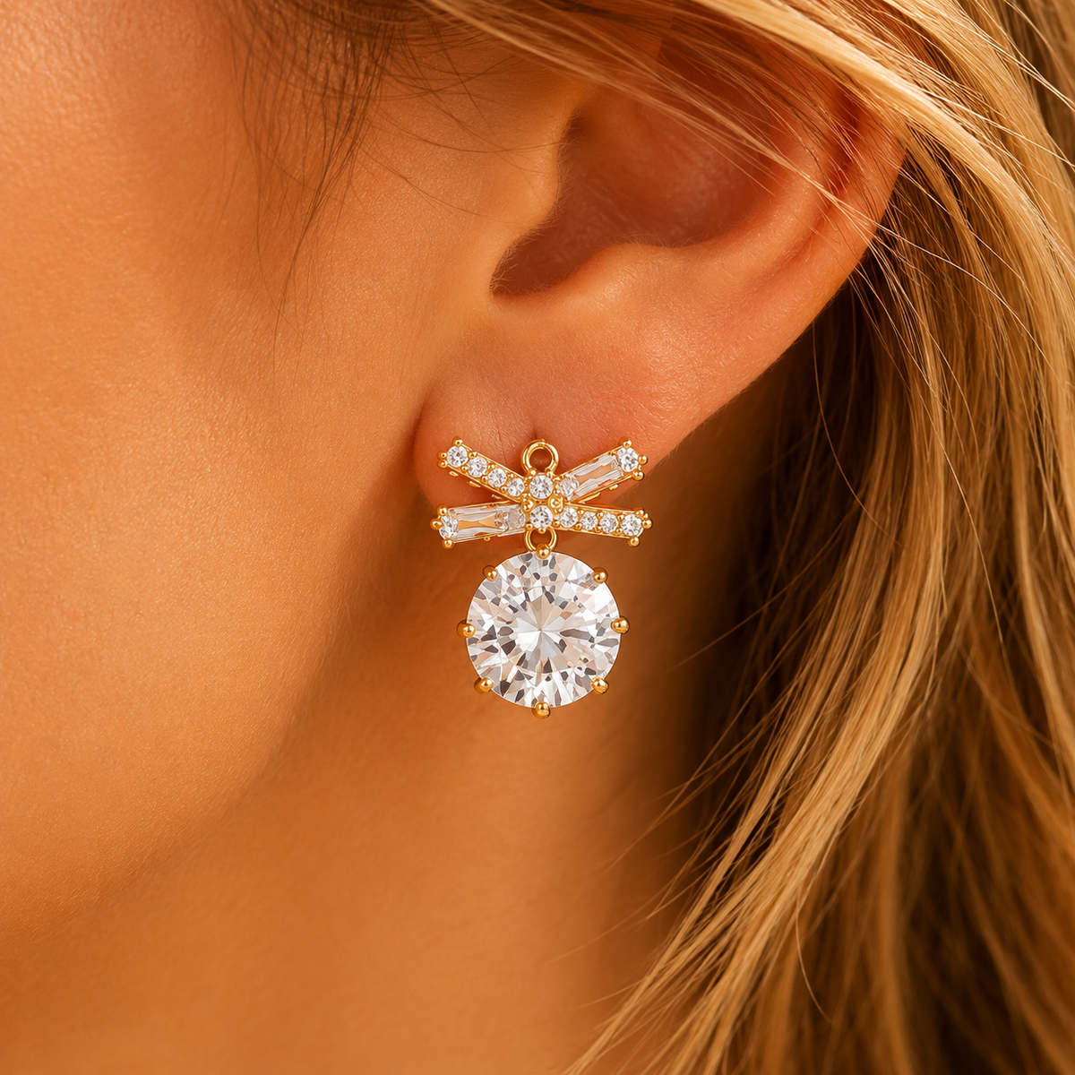 Luxury Bow Crystal Jewelry Set