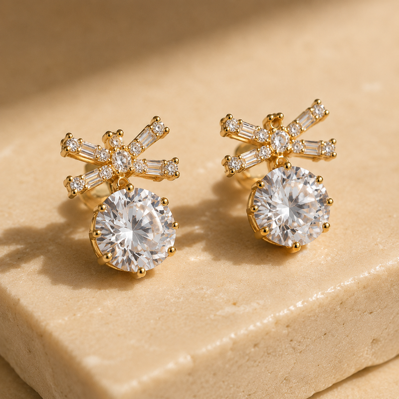 Luxury Bow Crystal Jewelry Set