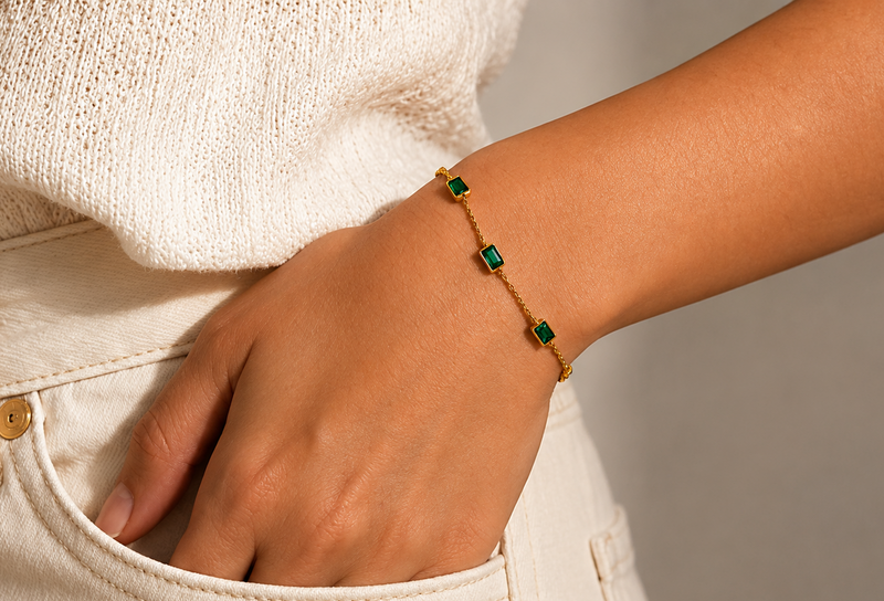 Emerald Gold Bracelet