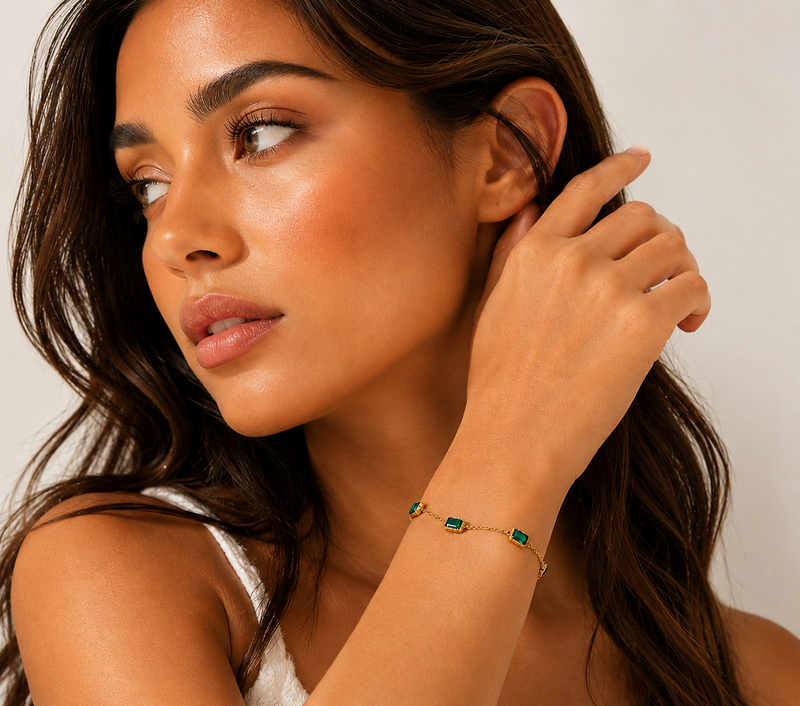 Emerald Gold Bracelet