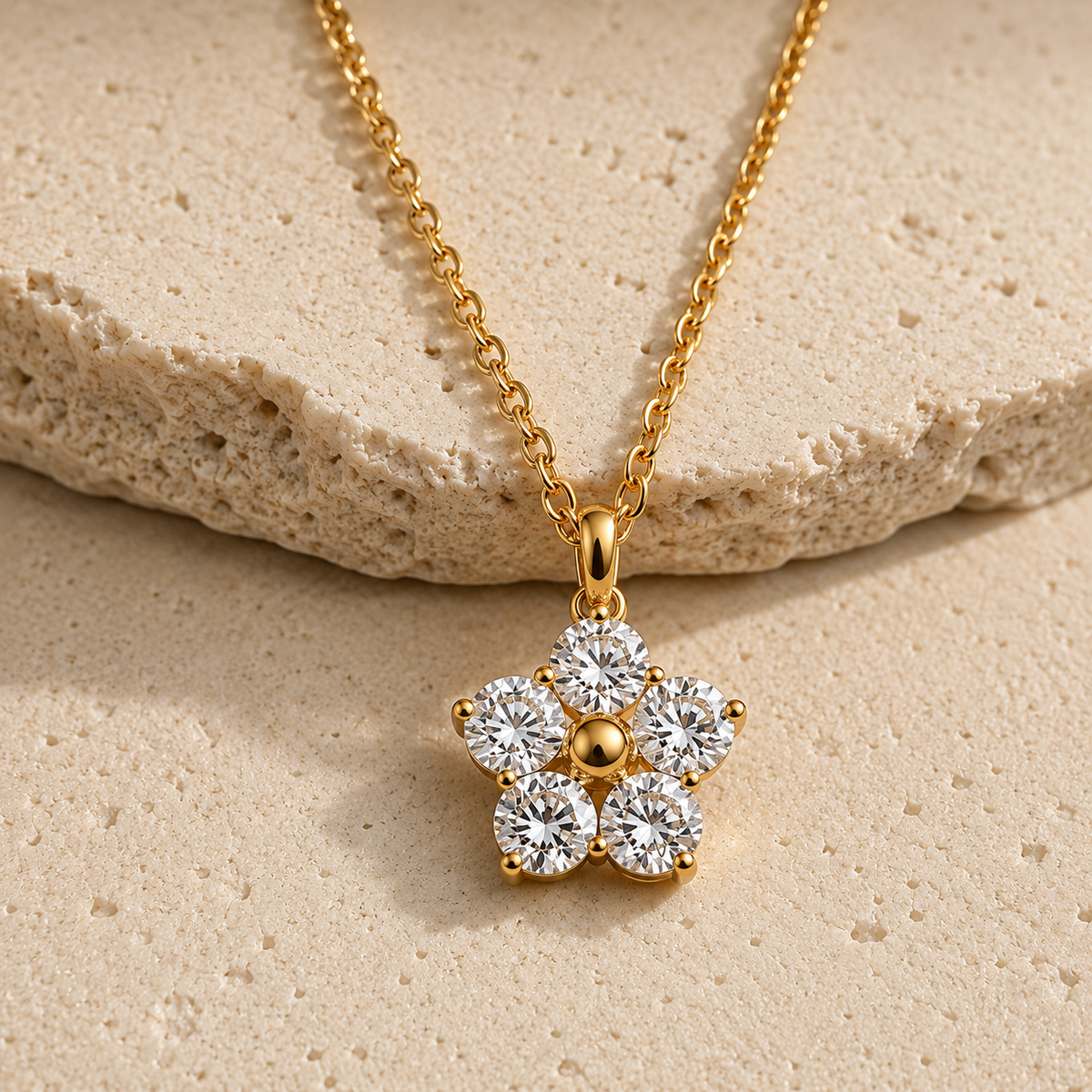 Golden Flower Necklace