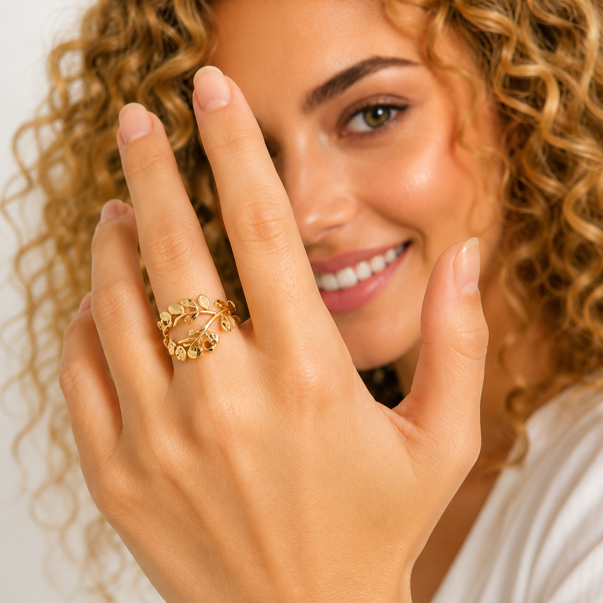 Golden Leaf Ring