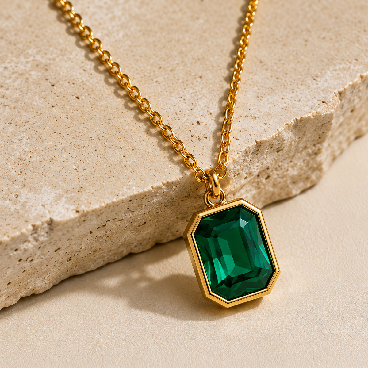 Emerald Pendant Necklace