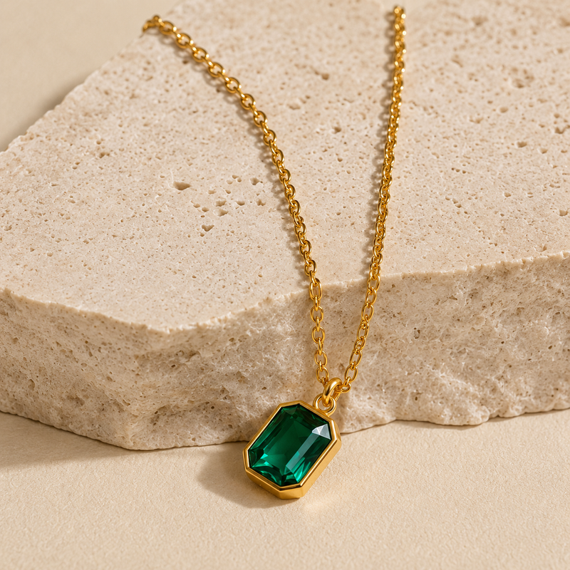Emerald Pendant Necklace