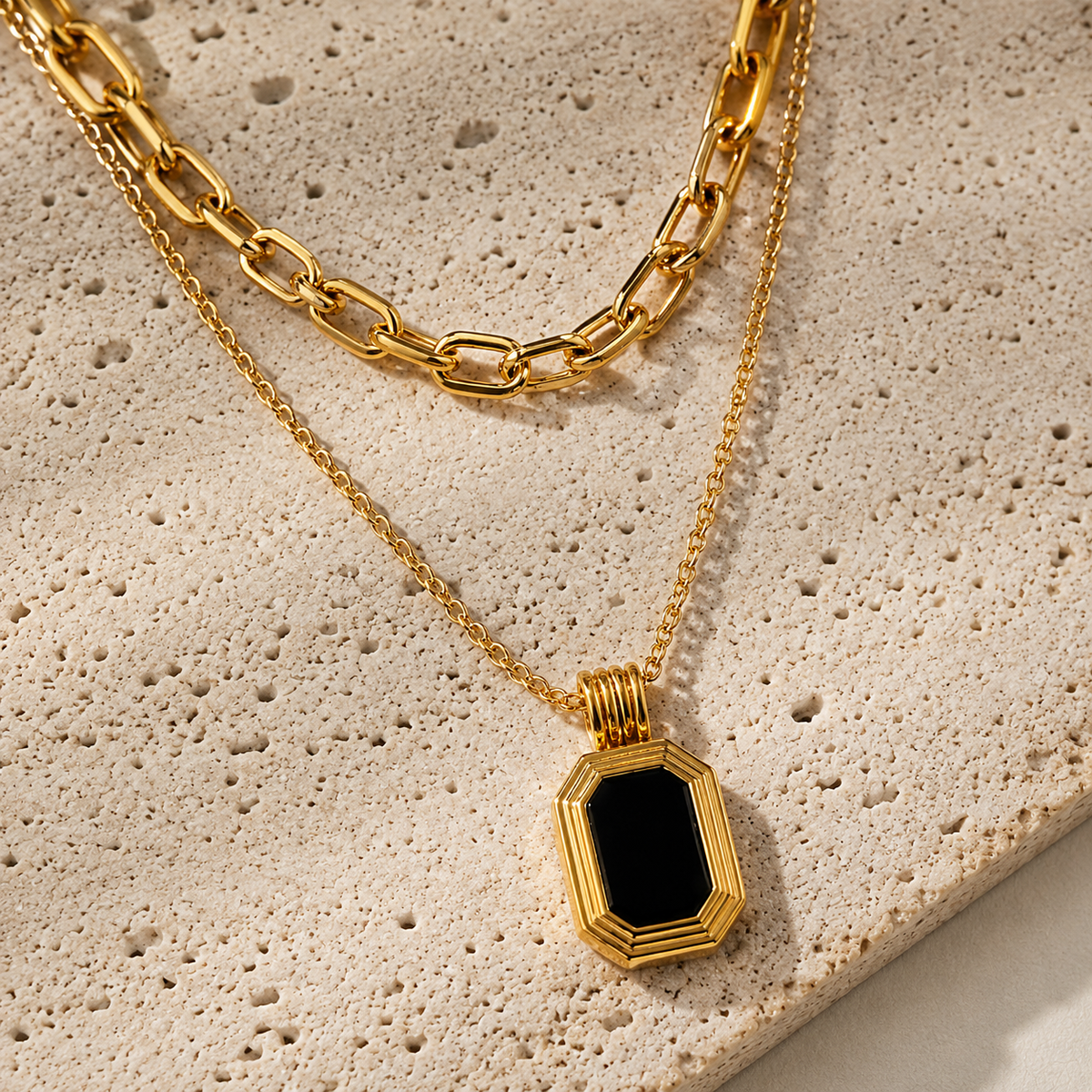Onyx Pendant Necklace