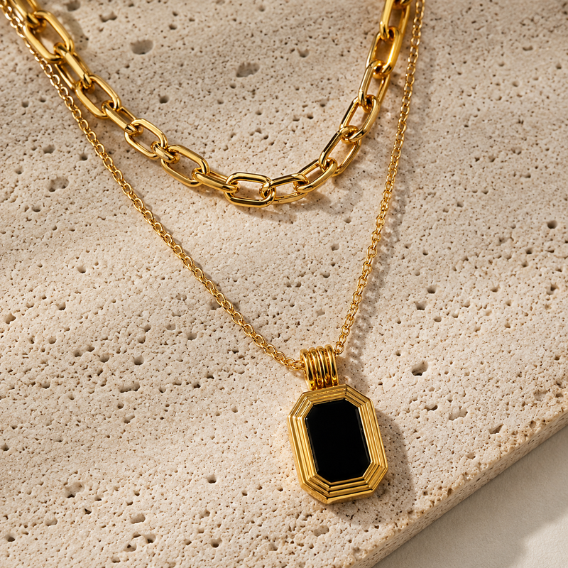 Onyx Pendant Necklace