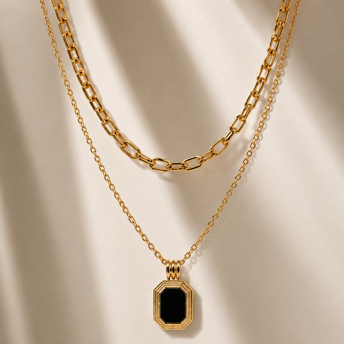 Onyx Pendant Necklace