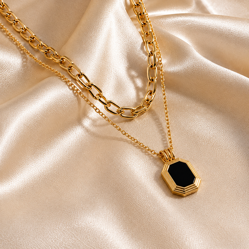 Onyx Pendant Necklace