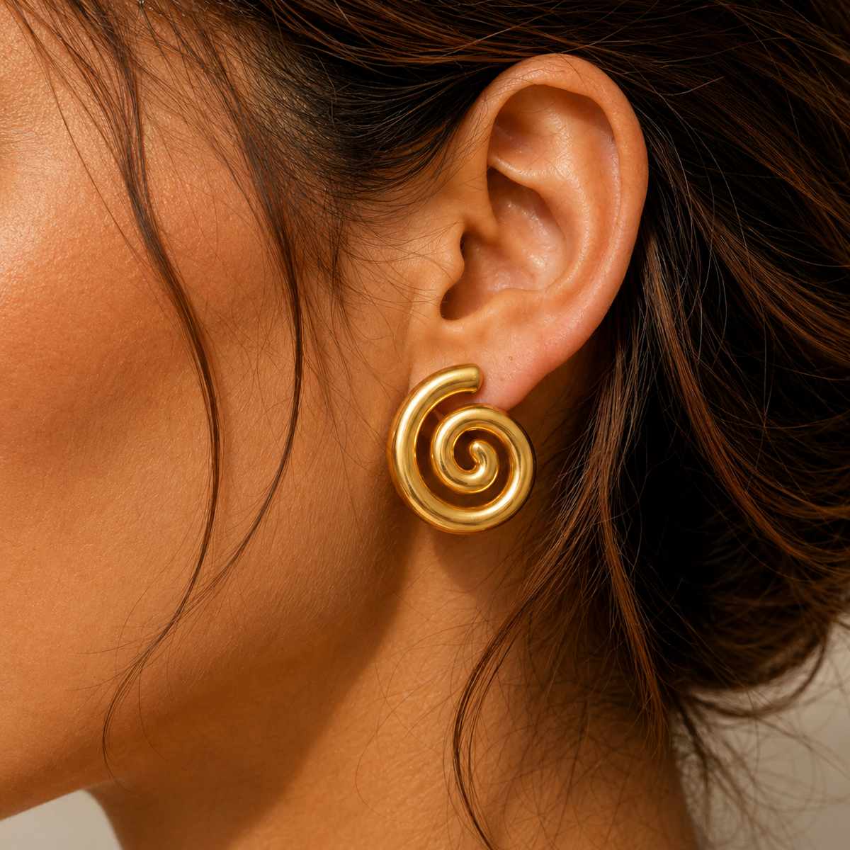 Golden Spiral Earrings