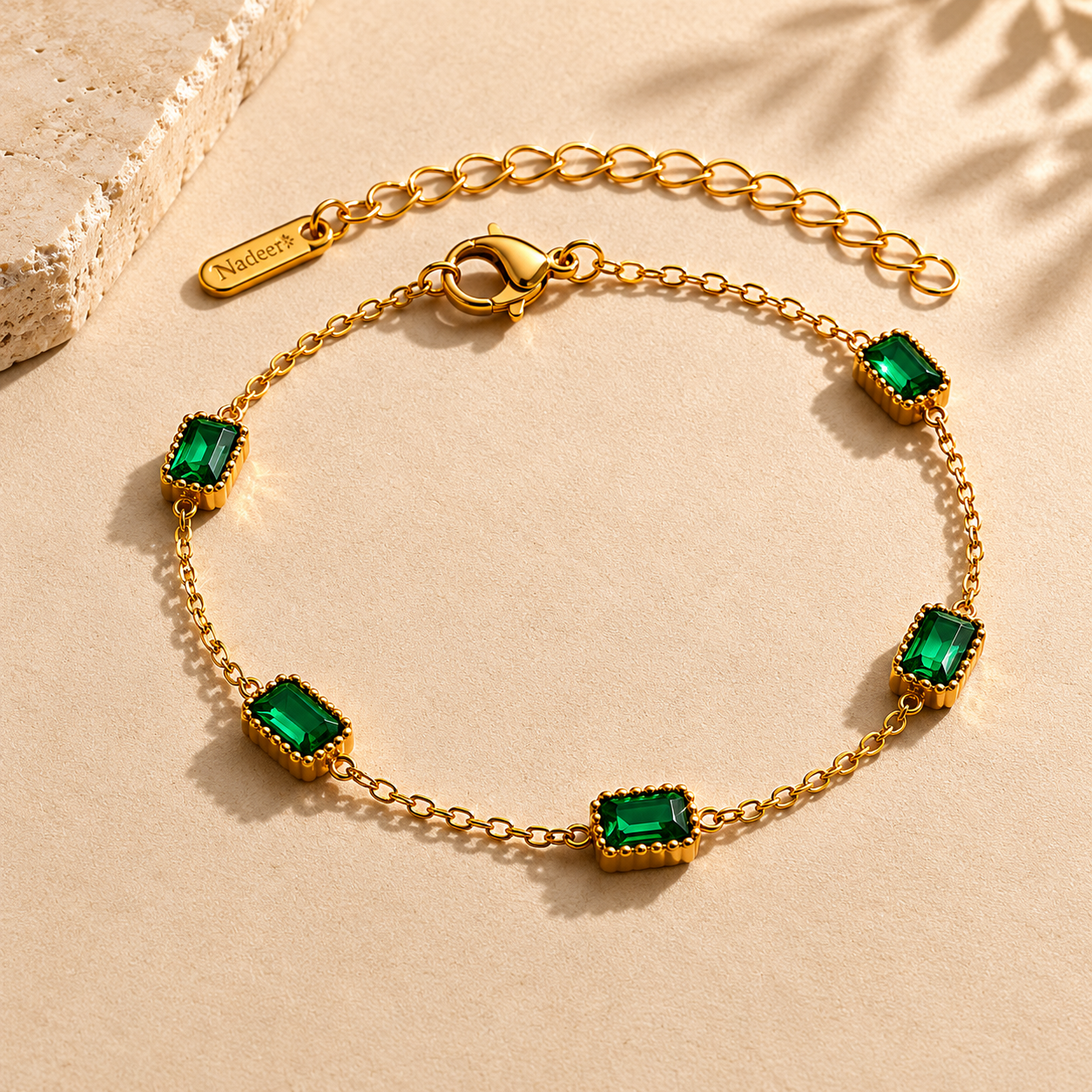 Emerald Gold Bracelet