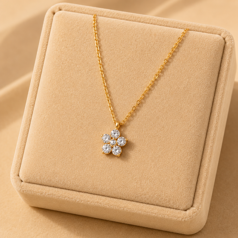 Golden Flower Necklace