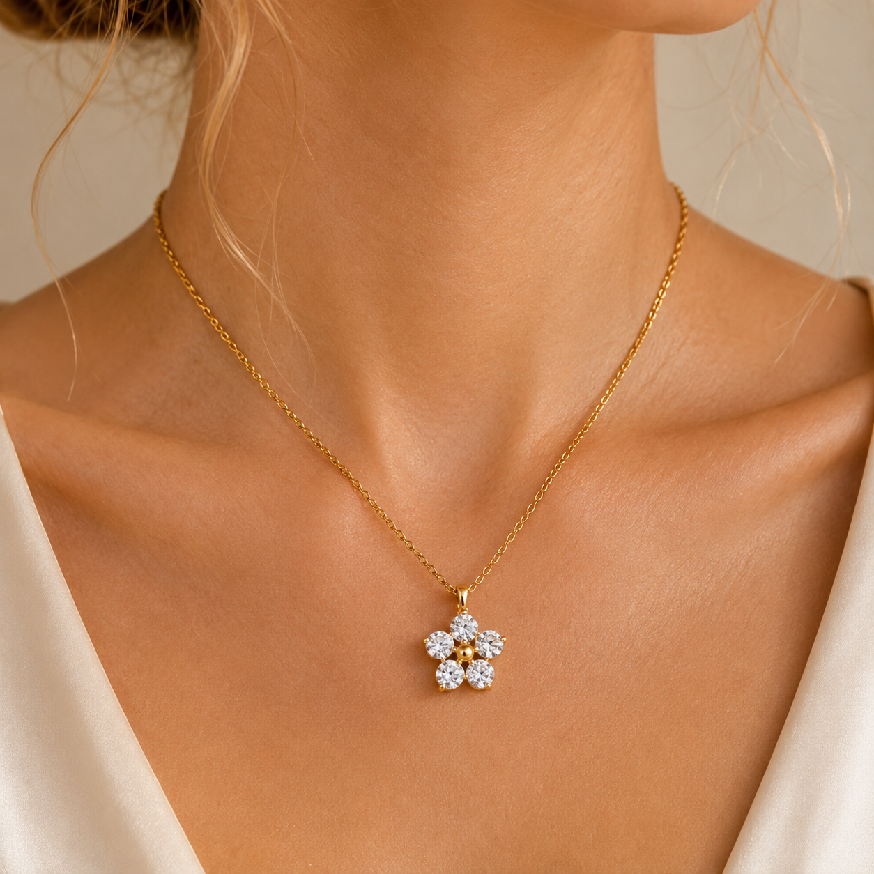 Golden Flower Necklace