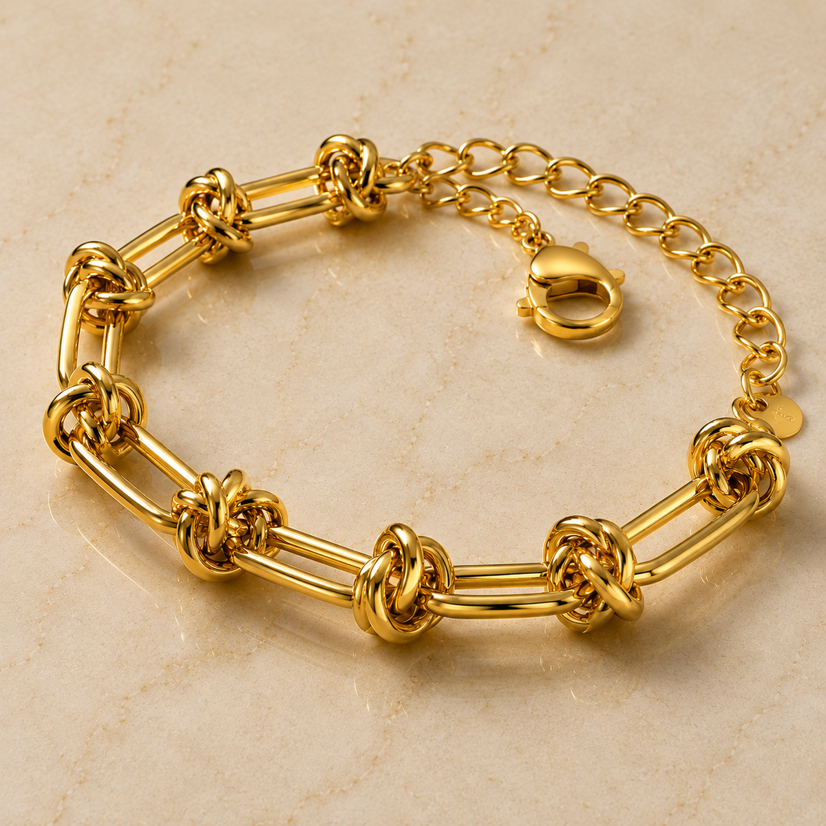 Luxury Gold Knot Chain Bracelet