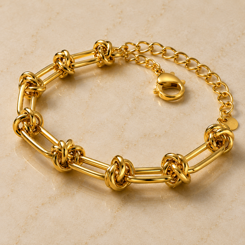 Luxury Gold Knot Chain Bracelet