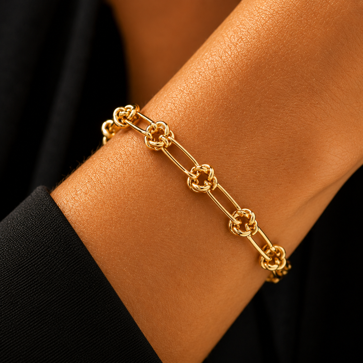 Luxury Gold Knot Chain Bracelet